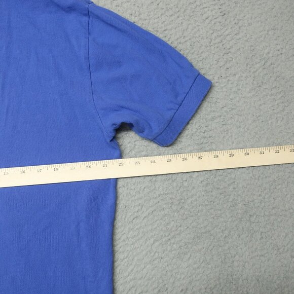 Polo Ralph Lauren Shirt Men Large Blue Polo with Pink Pony Casual Cotton - Picture 7 of 9